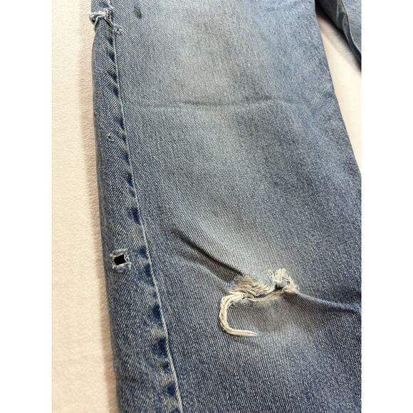 Levis 505 Jeans Mens 34x34 Red Tab Denim Reg fit Straight Leg WORN vintage 11 - Picture 2 of 7